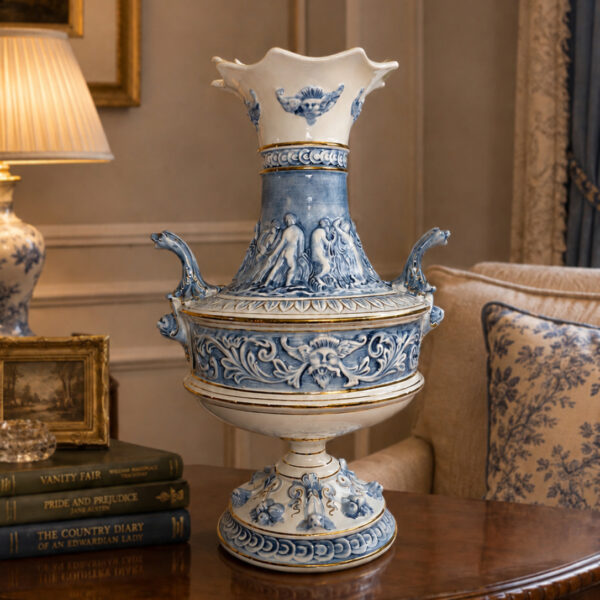 Italian Handmade Capodimonte Porcelain Vase